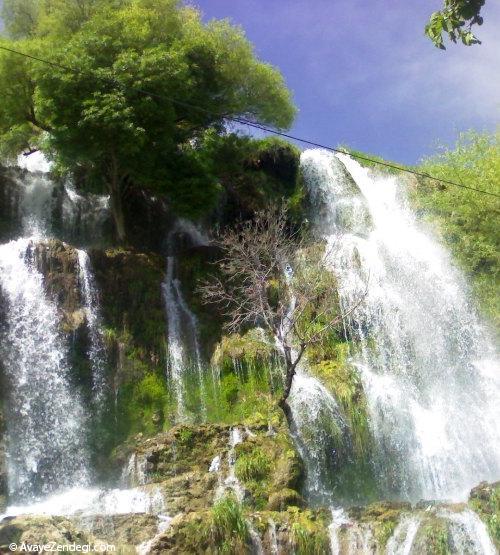  آبشار زیبای نیاسر در کاشان 