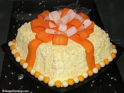 تزیین کیک الویه (چهارگوش)