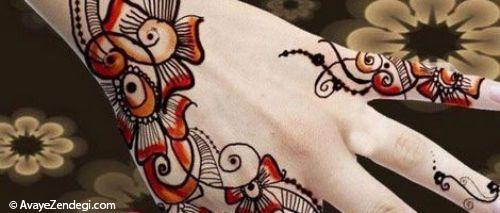 مدل نقش حنای دست جذاب و هنر جنوبی 