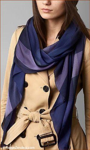 مدل های شال و روسری 2015 برند Burberry