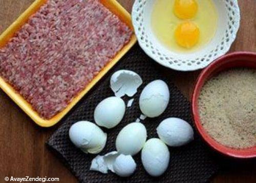 کوکوی خوشمزه اسکاتلندی با مغز تخم مرغی کوکوی خوشمزه اسکاتلندی با مغز تخم مرغی