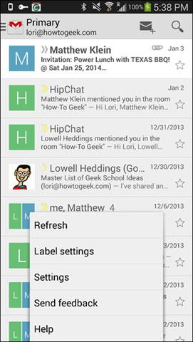آموزش جیمیل(Gmail) موبایل 