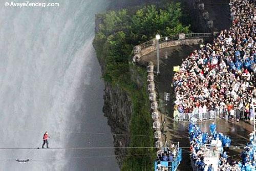بندبازی جالب روی آبشار نیاگارا 