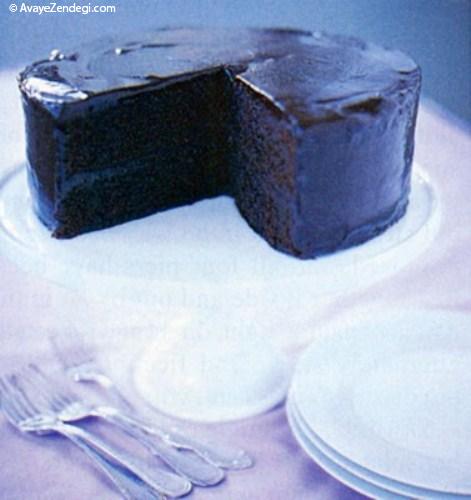 طرز تهیه کیک شکلاتی دو لایه