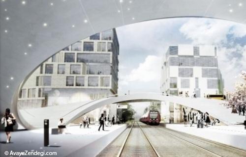  طراحی مسیر مواج ایستگاه قطار در دانمارک 