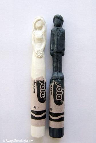 هنرنمایی جالب با مداد شمعی