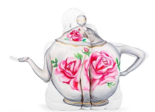 طراحی فوق العاده هنرمندانه بر روی بدن