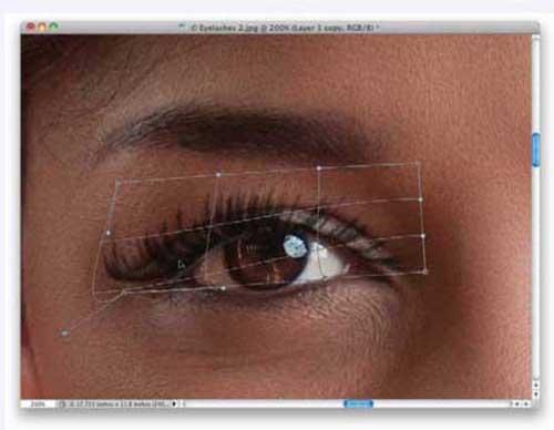 افزودن مژه های زیبا توسط فتوشاپ 