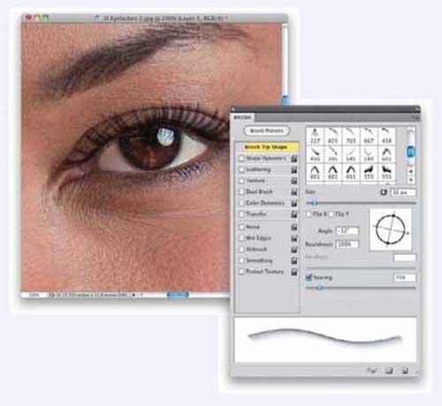 افزودن مژه های زیبا توسط فتوشاپ افزودن مژه های زیبا توسط فتوشاپ