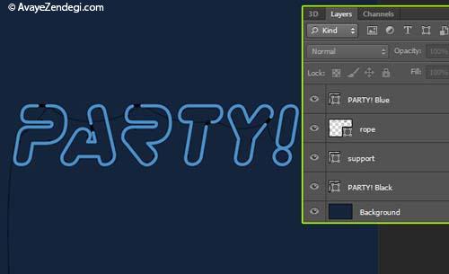 آموزش ایجاد یک متن نئونی با فتوشاپ CS6