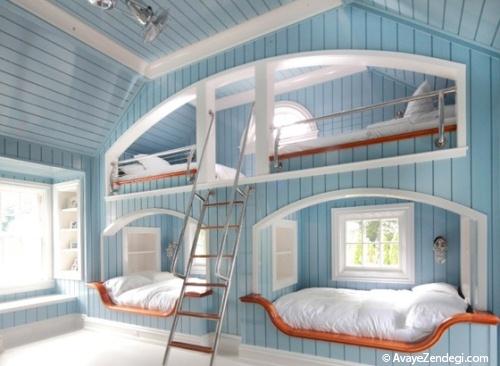  رنگ آبی در طراحی اتاق خواب 