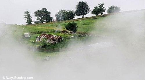 طبیعت جاده اسالم به خلخال در استان گیلان 