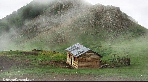 طبیعت جاده اسالم به خلخال در استان گیلان 