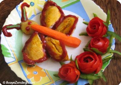  آشنایی با روش تهیه مرغ آب پز و تزئین های آن 