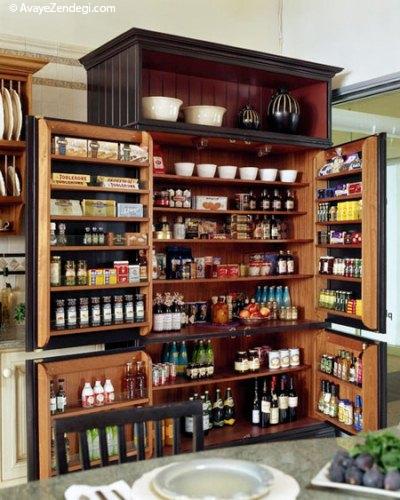  طراحی قفسه هایی برای کابینت 