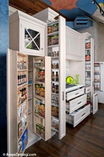  طراحی قفسه هایی برای کابینت 