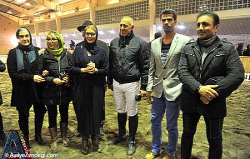  عکس های مهناز افشار و امید زندگانی در حال سوارکاری 