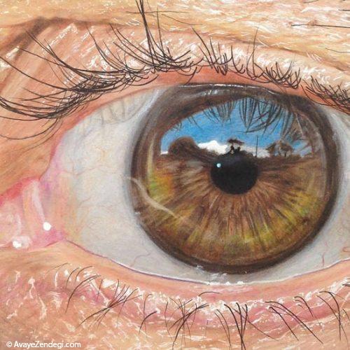  عکس نقاشی های جالب از چشم انسان 