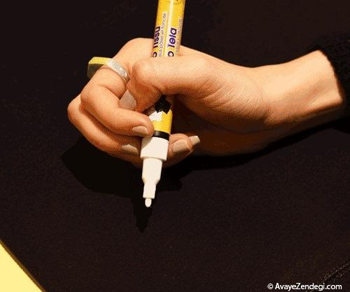 طراحی خلاقانه روی بلوز مشکی ساده طراحی خلاقانه روی بلوز مشکی ساده
