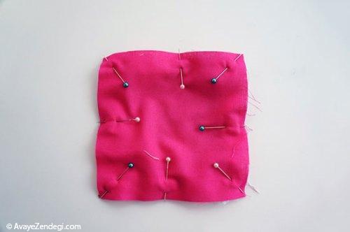 آموزش تصویری درست کردن کوسن با لبه توری آموزش تصویری: درست کردن کوسن با لبه توری