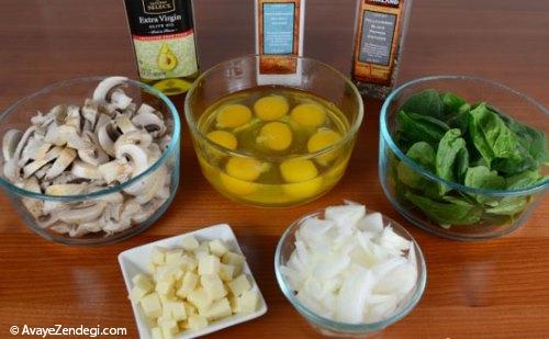 طرز تهیه املت قارچ و اسفناج طرز تهیه املت قارچ و اسفناج