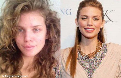  هنرمندان معروف قبل و بعد از آرایش 