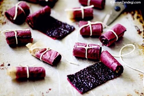 طرز تهیه لواشک لیمو، نعناع و تمشک طرز تهیه لواشک لیمو، نعناع و تمشک