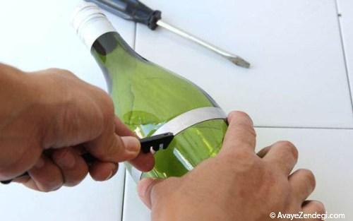 روشی برای نصف کردن بطری شیشه ای