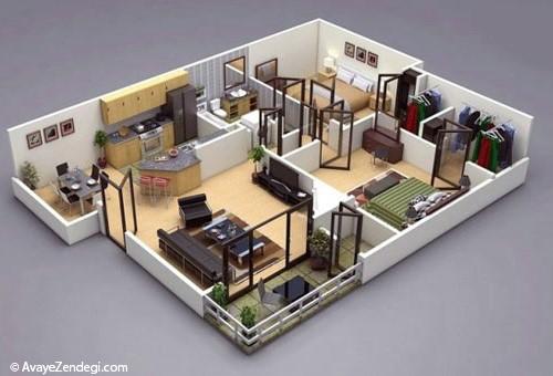 ایده هایی برای طراحی خانه دوخوابه ایده هایی برای طراحی خانه دوخوابه