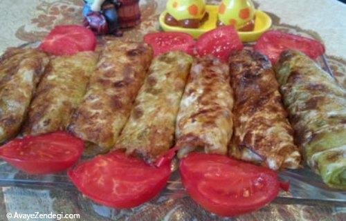 طرز تهیه بورک با برگ کلم