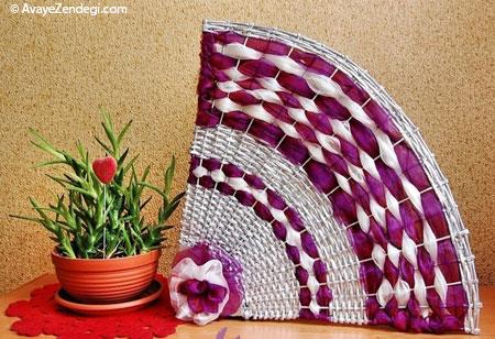 آموزش تصویری ساخت بادبزن با مقوا