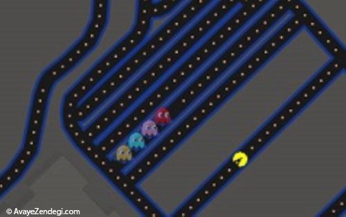 شوخی ۱۳ گوگل: PacMan به نقشه‌های گوگل می‌آید!
