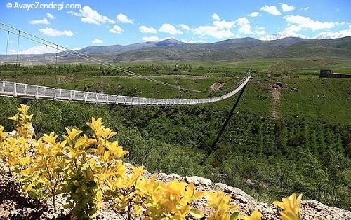 مرتفع ترین پل معلق خارومیانه در ایران