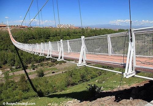 مرتفع ترین پل معلق خارومیانه در ایران
