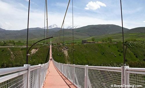 مرتفع ترین پل معلق خارومیانه در ایران