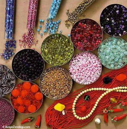 آموزش ابتدائی منجوق و مهره بافی