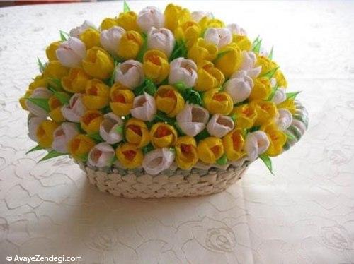 آموزش ساخت گل با کاغذ کشی