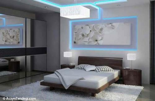 نورپردازی اتاق خواب به شیوه مدرن