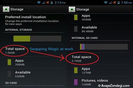 افزایش حافظه‌ی داخلی گوشی‌های اندرویدی