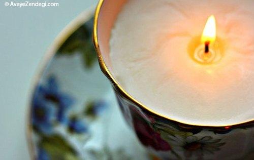 ساخت شمع در فنجان چای