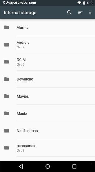 دسترسی به مدیریت فایل پنهان در اندروید 6 مارشمالو