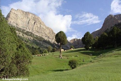 آبشار زیبای «نورالی» در رشته کوه هزار مسجد