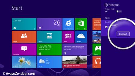  نحوه اتصال به شبکه WiFi در ویندوز 8 