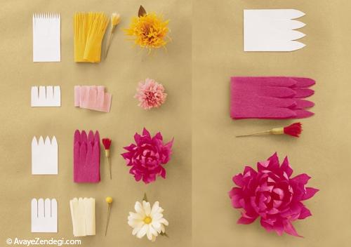 ساخت آسان ترین گل کاغذی در خانه