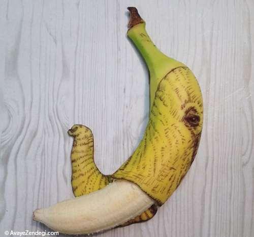 کنده کاری های خلاقانه روی موز