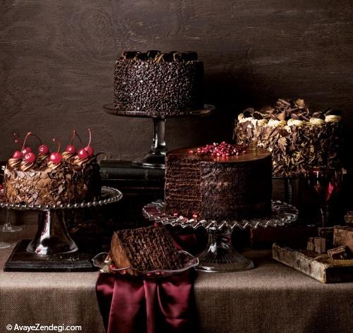 تزئین کیک های شکلاتی برای کریسمس