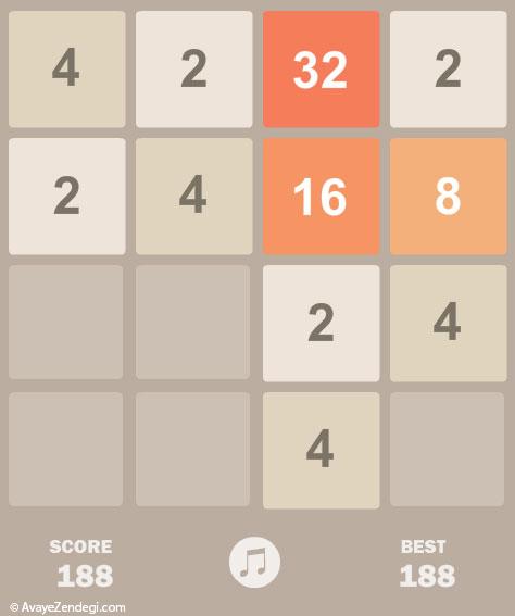 بازی اعتیاد آور 2048